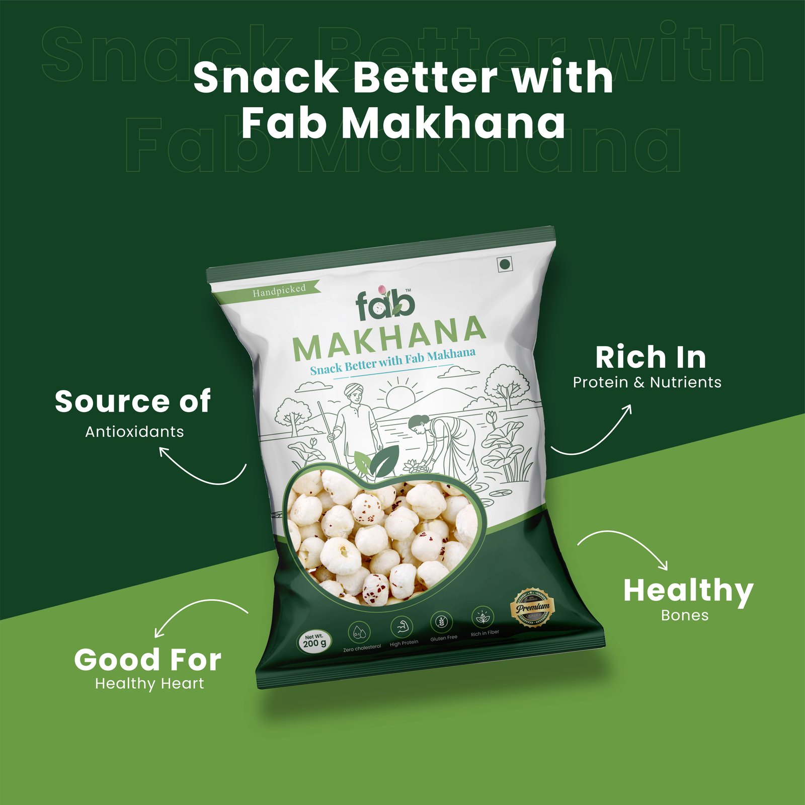 FabMakhana Classic Makhana 100g | Light, Crunchy & Naturally Nutritious Fox Nuts